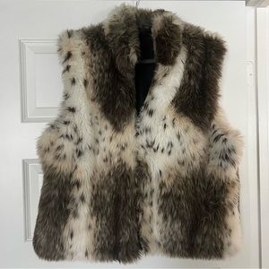 Carte Faux Fur Reversible Vest Mob Wives Style